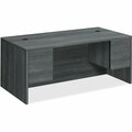 The Hon Co Double-Ped Desk, Rectangle Top, 72inx36inx29-1/2in, Sterling Ash HON10593LS1